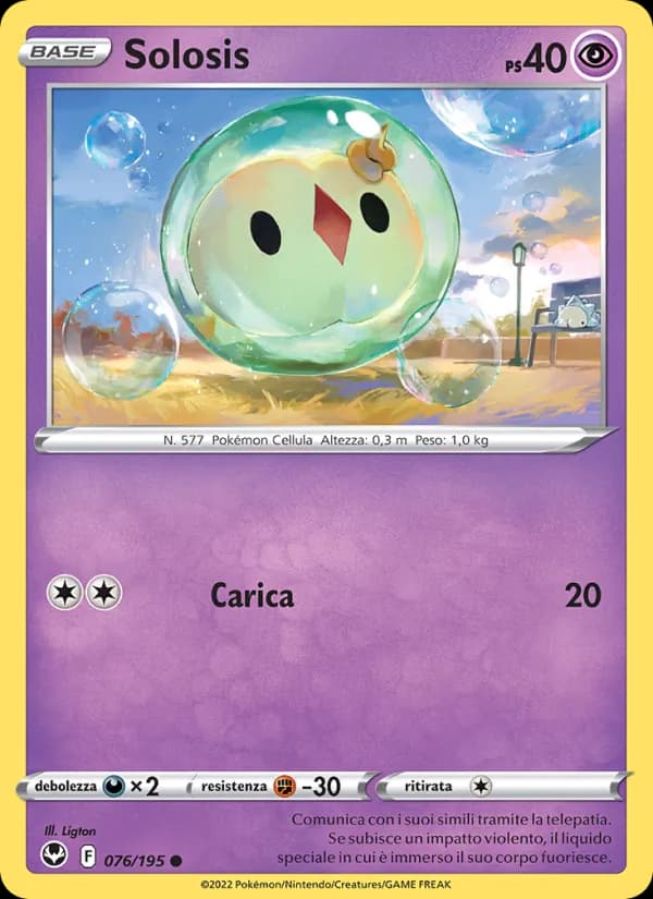 Solosis card in Italian