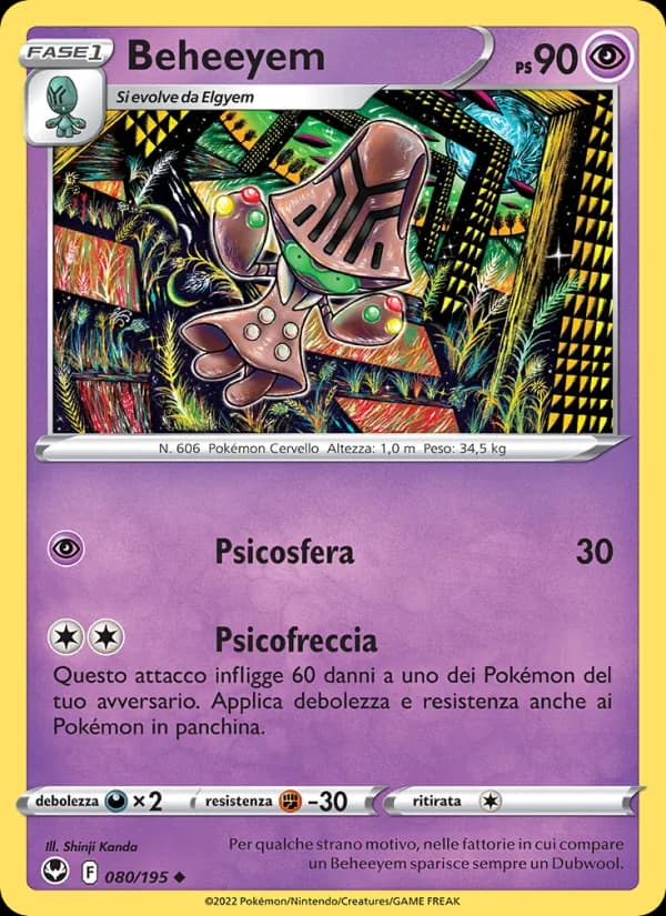Beheeyem card in Italian