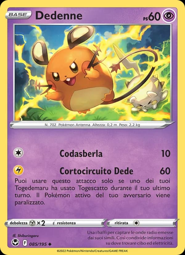 Dedenne card in Italian