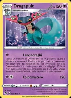 Dragapult card in Italian