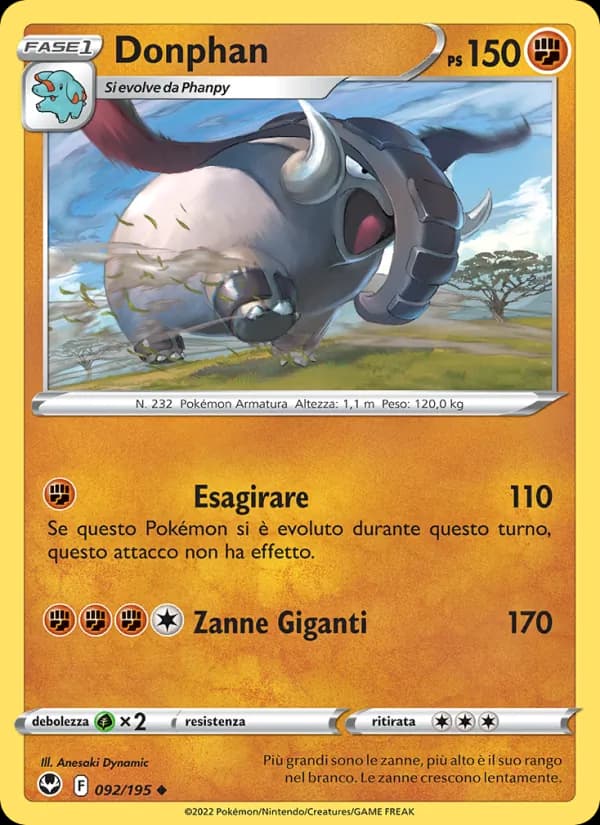 Donphan card in Italian