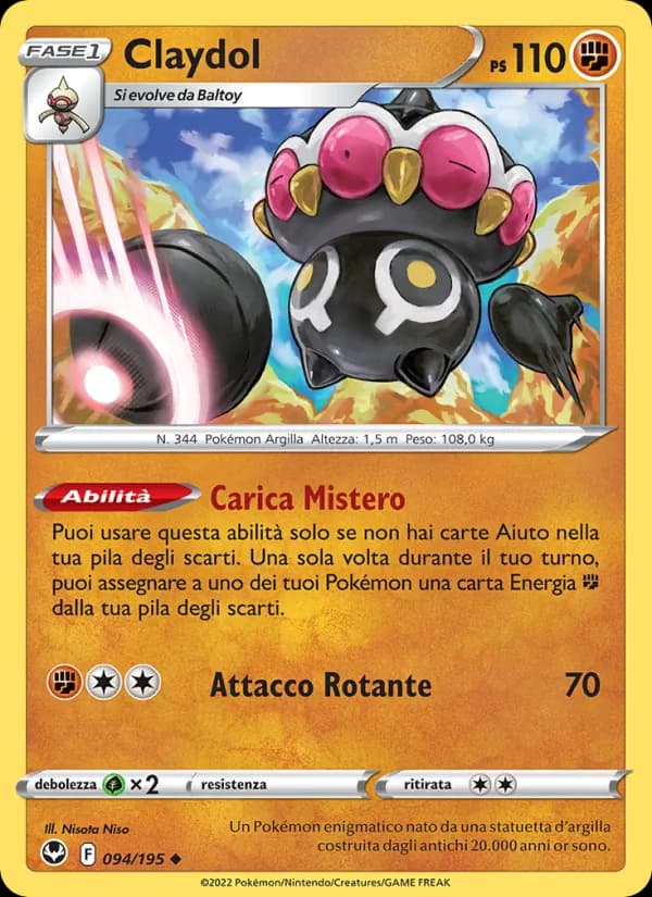 Claydol card in Italian