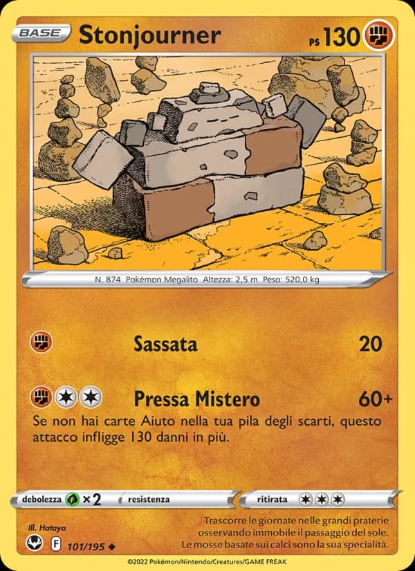 Stonjourner card in Italian