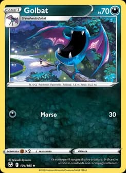 Golbat card in Italian