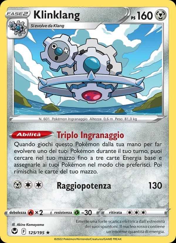 Klinklang card in Italian