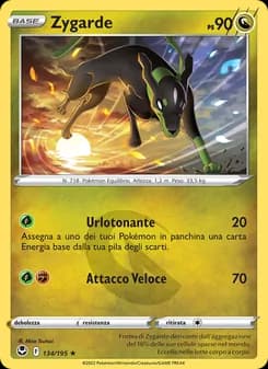 Zygarde card in Italian