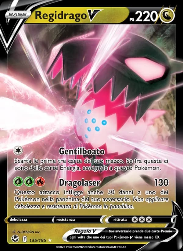 Regidrago V card in Italian