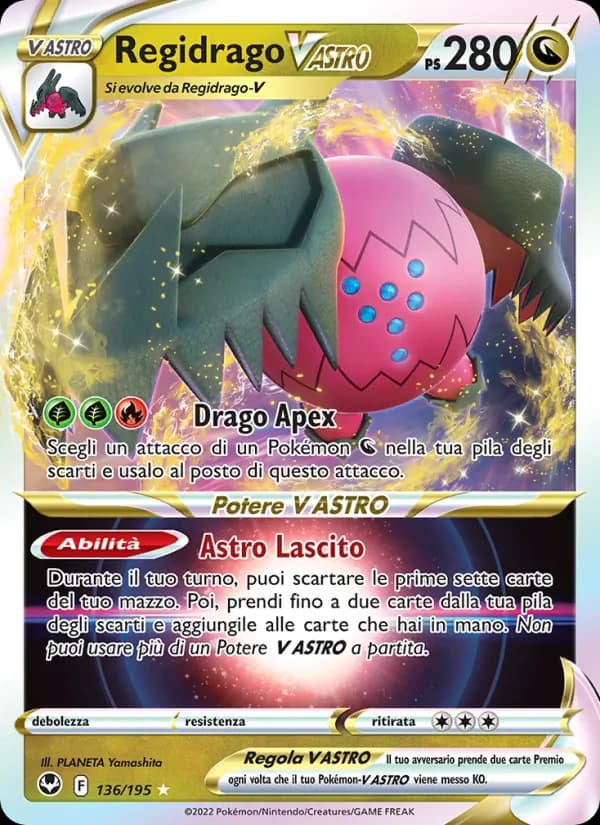 Regidrago V ASTRO card in Italian