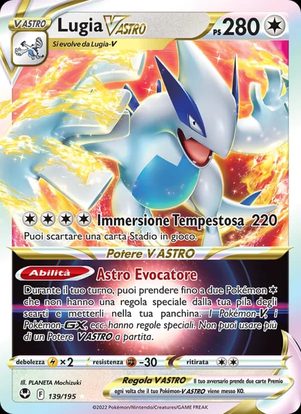 Lugia V ASTRO card in Italian
