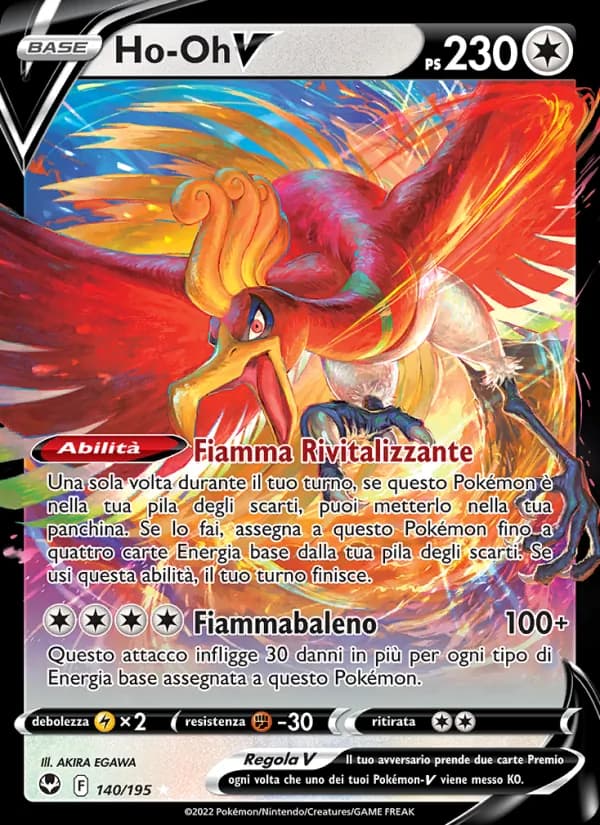 Ho-Oh V card in Italian