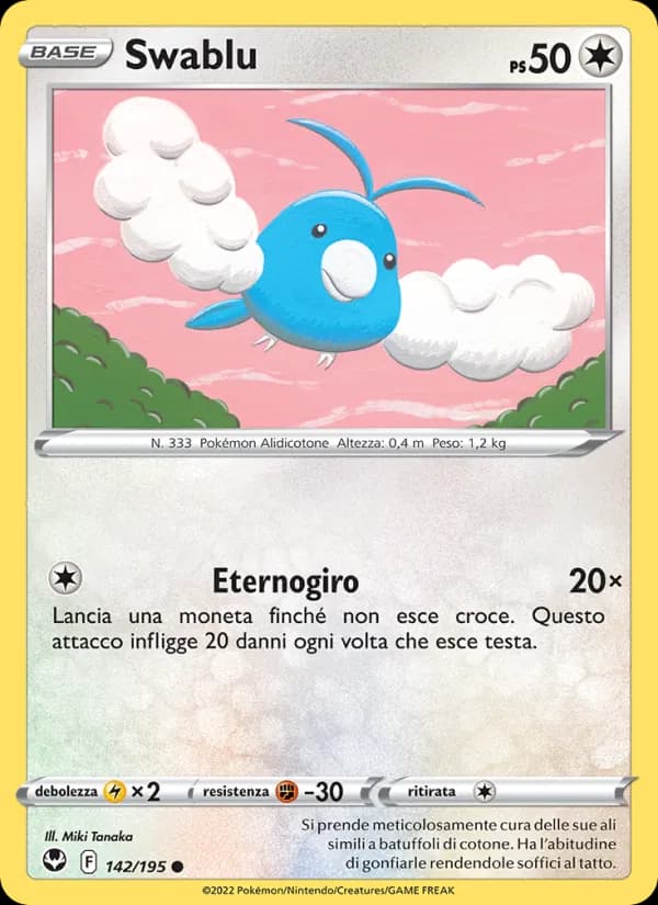 Swablu card in Italian