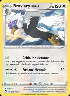 Braviary di Hisui card in Italian