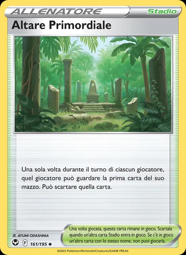 Altare Primordiale card in Italian