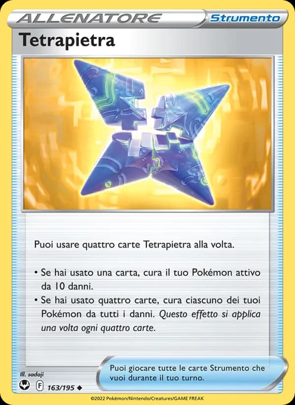 Tetrapietra card in Italian