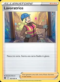 Lavoratrice card in Italian