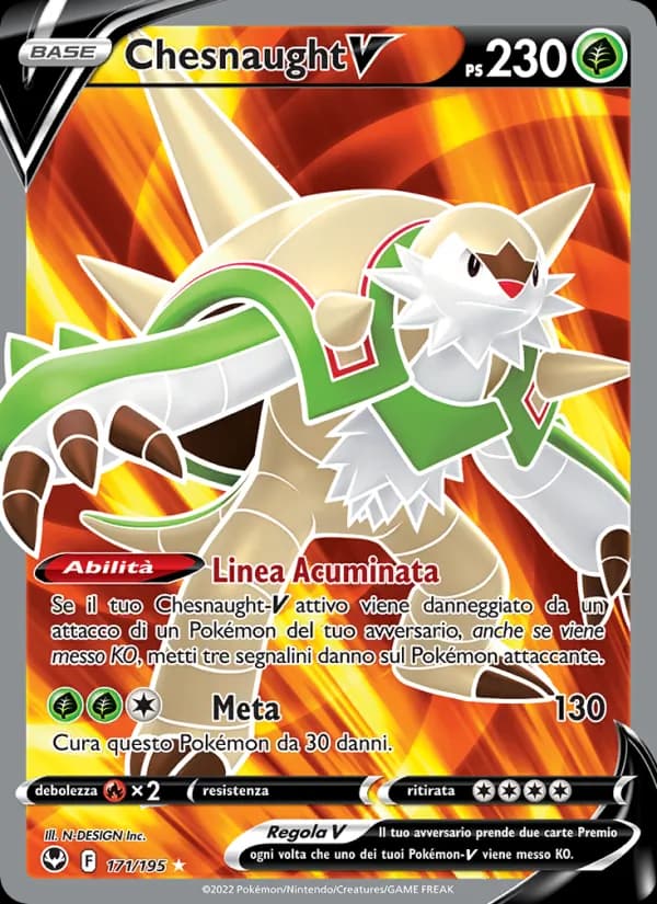Chesnaught V card in Italian