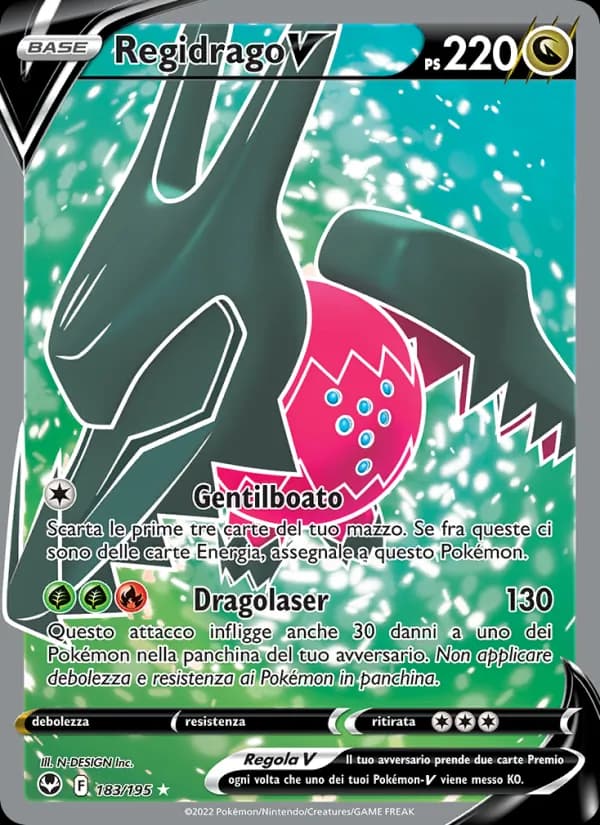 Regidrago V card in Italian