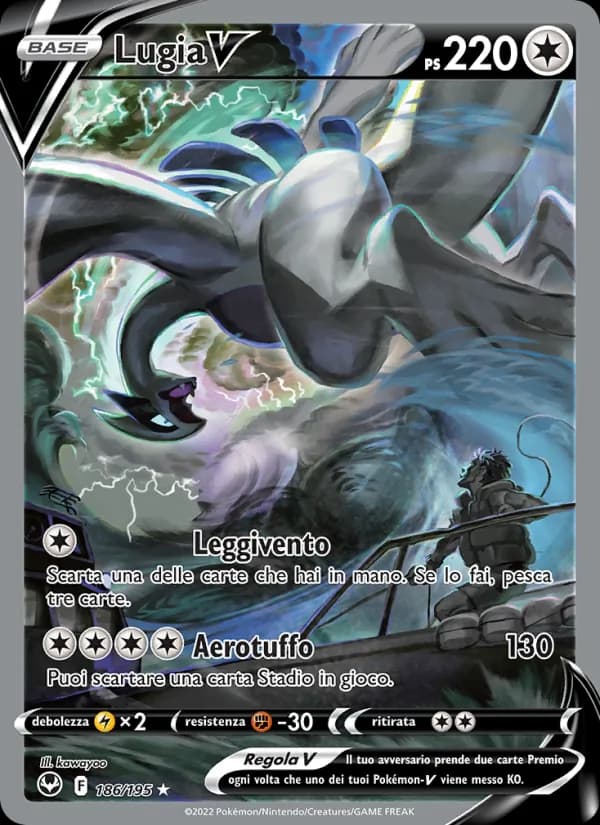 Lugia V card in Italian