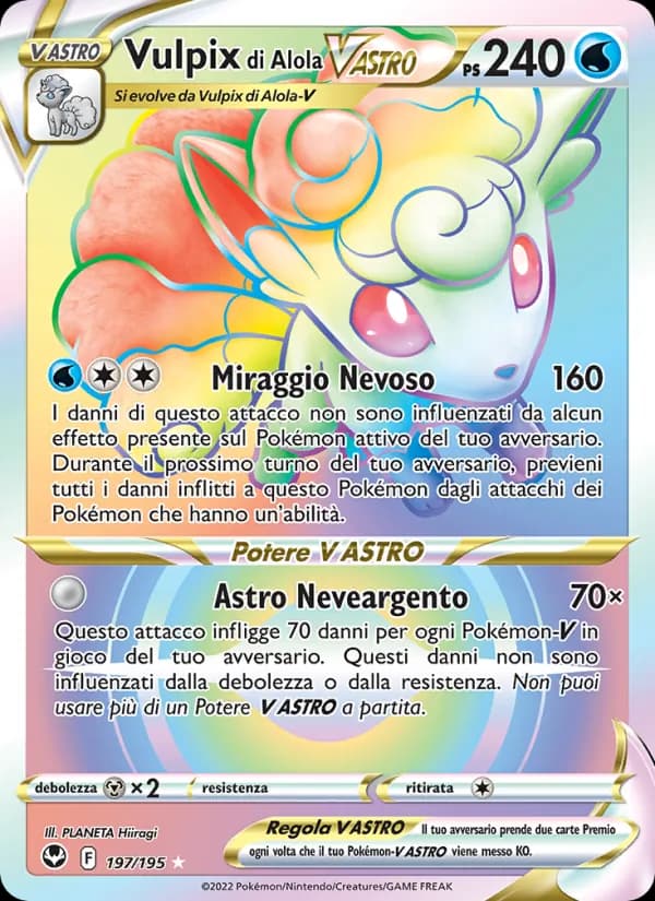Vulpix di Alola V ASTRO card in Italian