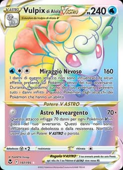 Vulpix di Alola V ASTRO card in Italian