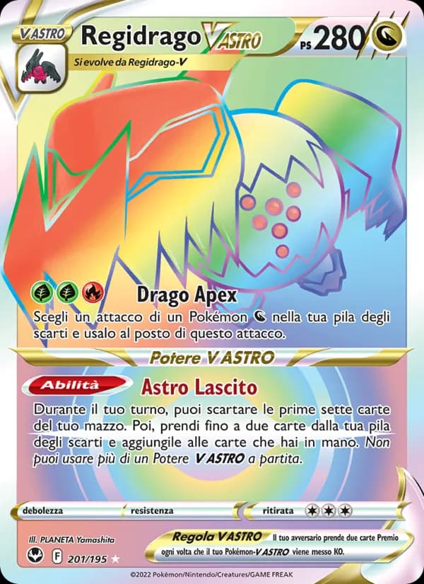 Regidrago V ASTRO card in Italian