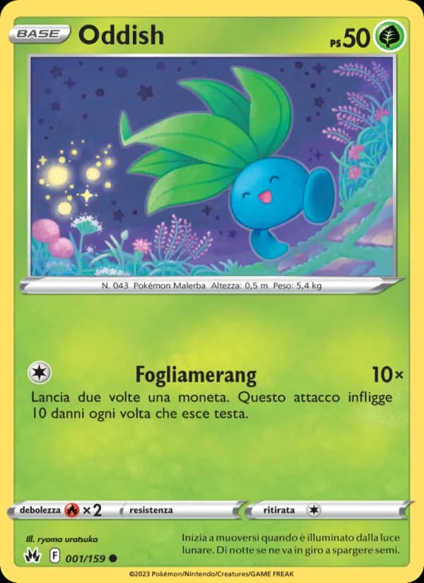 Oddish card in Italian
