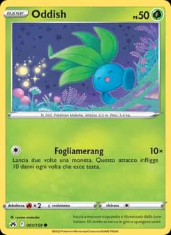 Oddish card in Italian