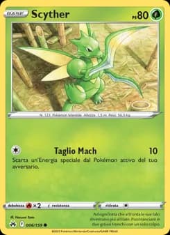 Scyther card in Italian