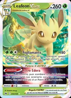 Leafeon V ASTRO card in Italian