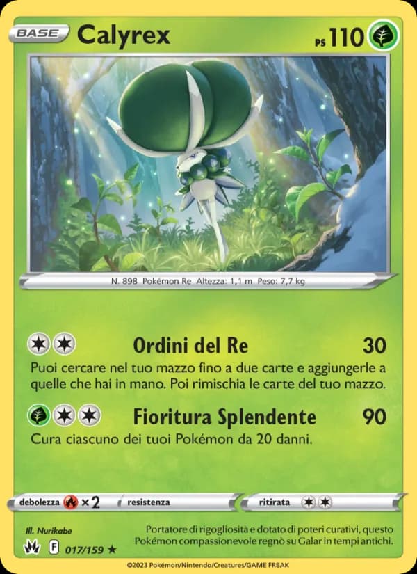Calyrex card in Italian