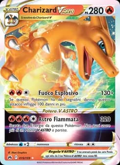 Charizard V ASTRO card in Italian