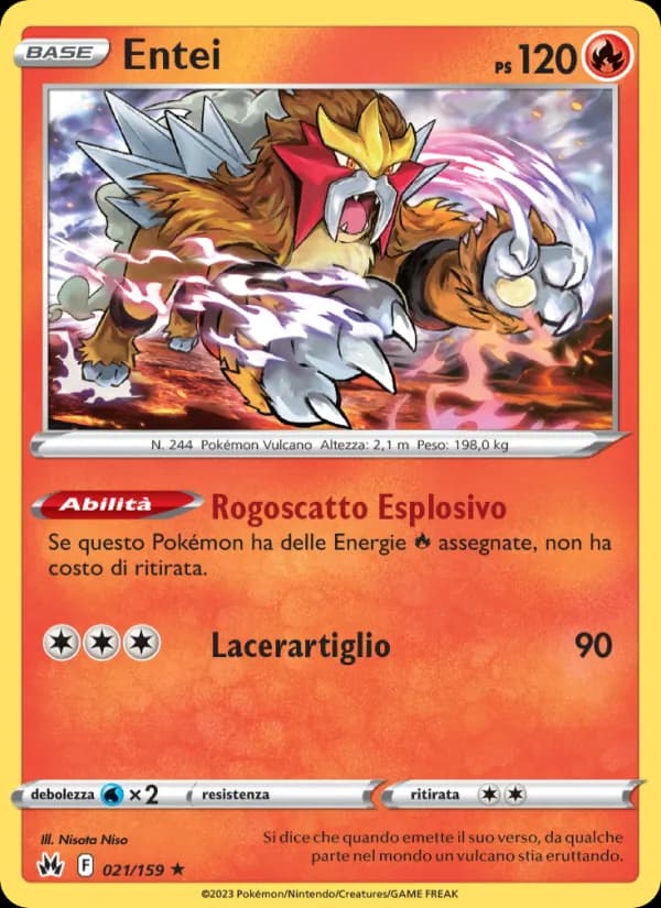 Entei card in Italian