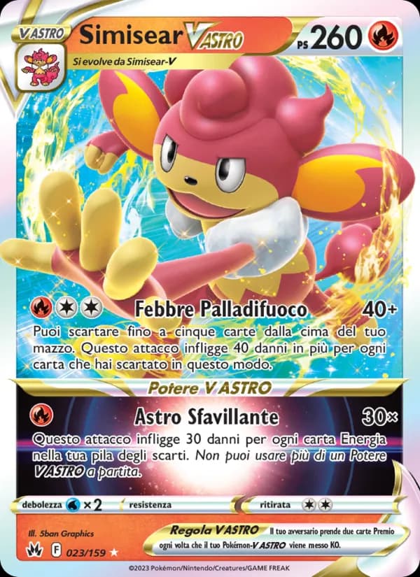 Simisear V ASTRO card in Italian