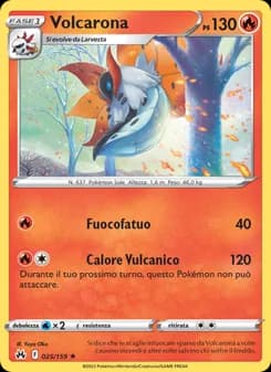 Volcarona card in Italian