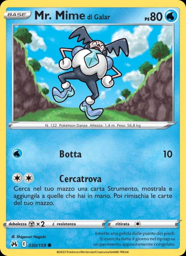 Mr. Mime di Galar card in Italian