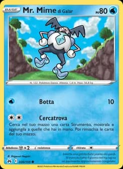 Mr. Mime di Galar card in Italian