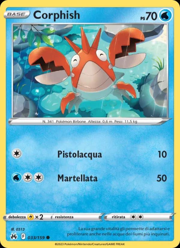 Corphish card in Italian