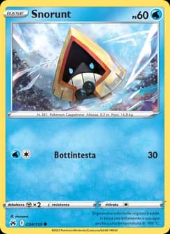 Snorunt card in Italian