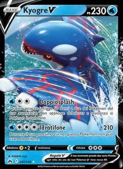 Kyogre V card in Italian