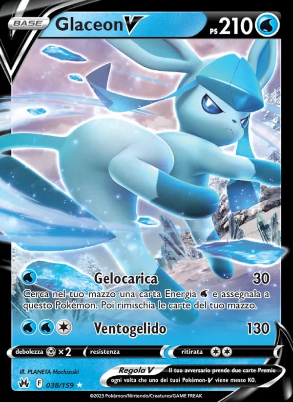 Glaceon V card in Italian