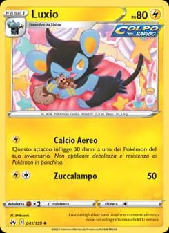 Luxio card in Italian