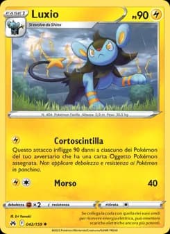 Luxio card in Italian