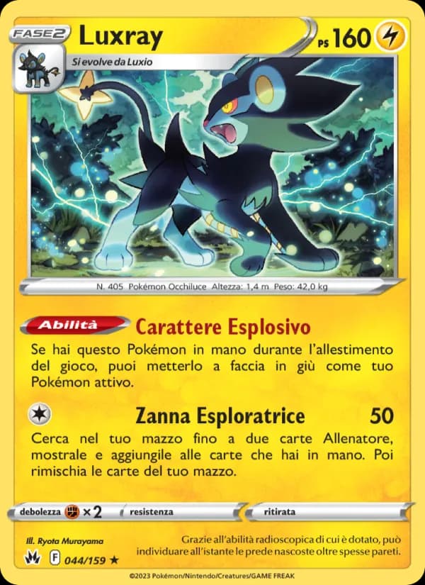 Luxray card in Italian