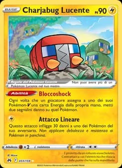 Charjabug Lucente card in Italian