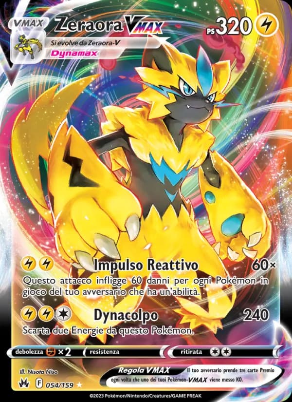 Zeraora VMAX card in Italian