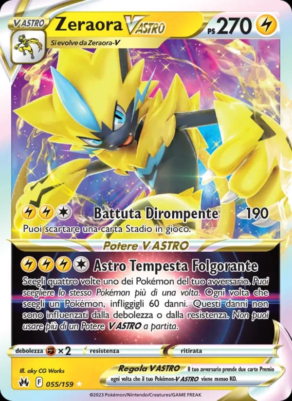 Zeraora V ASTRO card in Italian