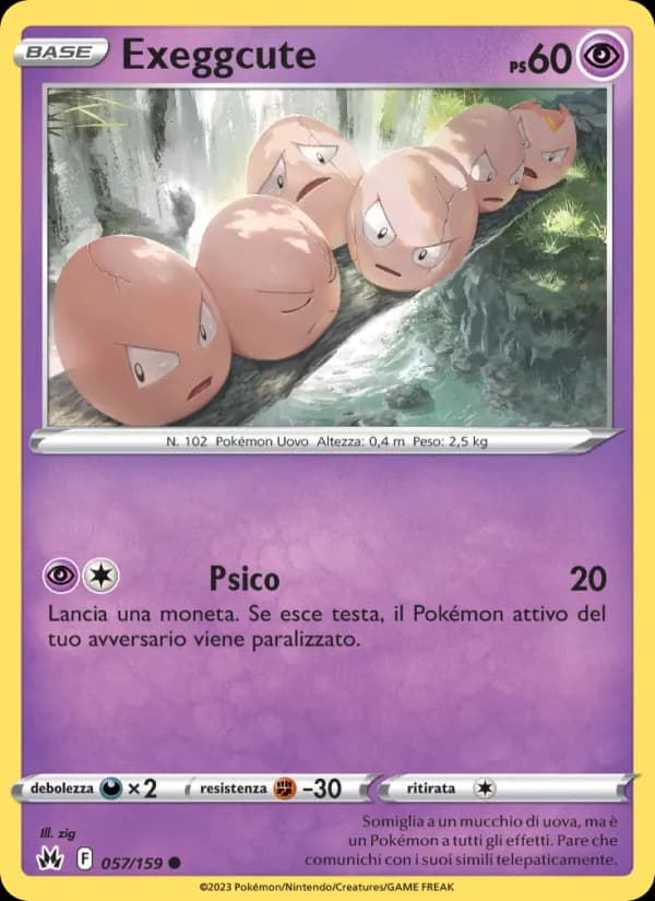 Exeggcute card in Italian