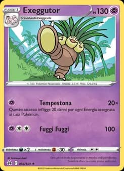 Exeggutor card in Italian