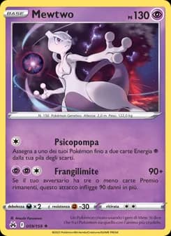 Mewtwo card in Italian