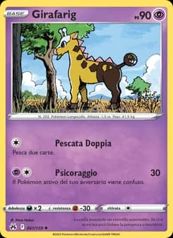 Girafarig card in Italian
